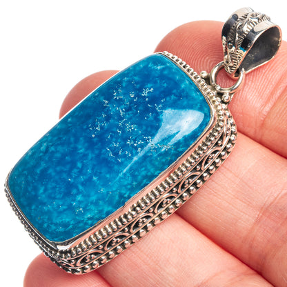 Smithsonite 925 Sterling Silver Pendant 1 7/8"