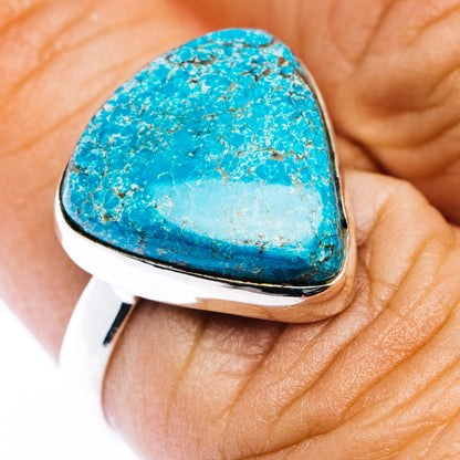 Tibetan Turquoise Ring Size 8 (.925 Sterling Silver)
