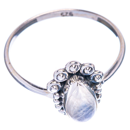 Rainbow Moonstone Dainty Ring Size 8.25 (925 Sterling Silver) R1097
