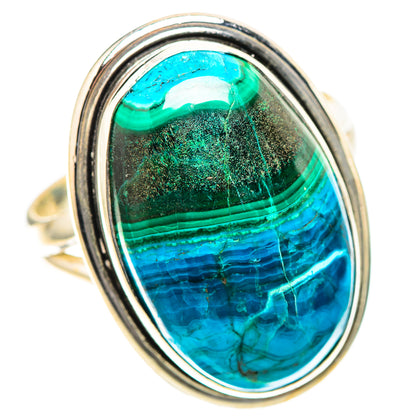 Malachite In Chrysocolla 925 Sterling Silver Ring Size 8 (925 Sterling Silver) RING139379