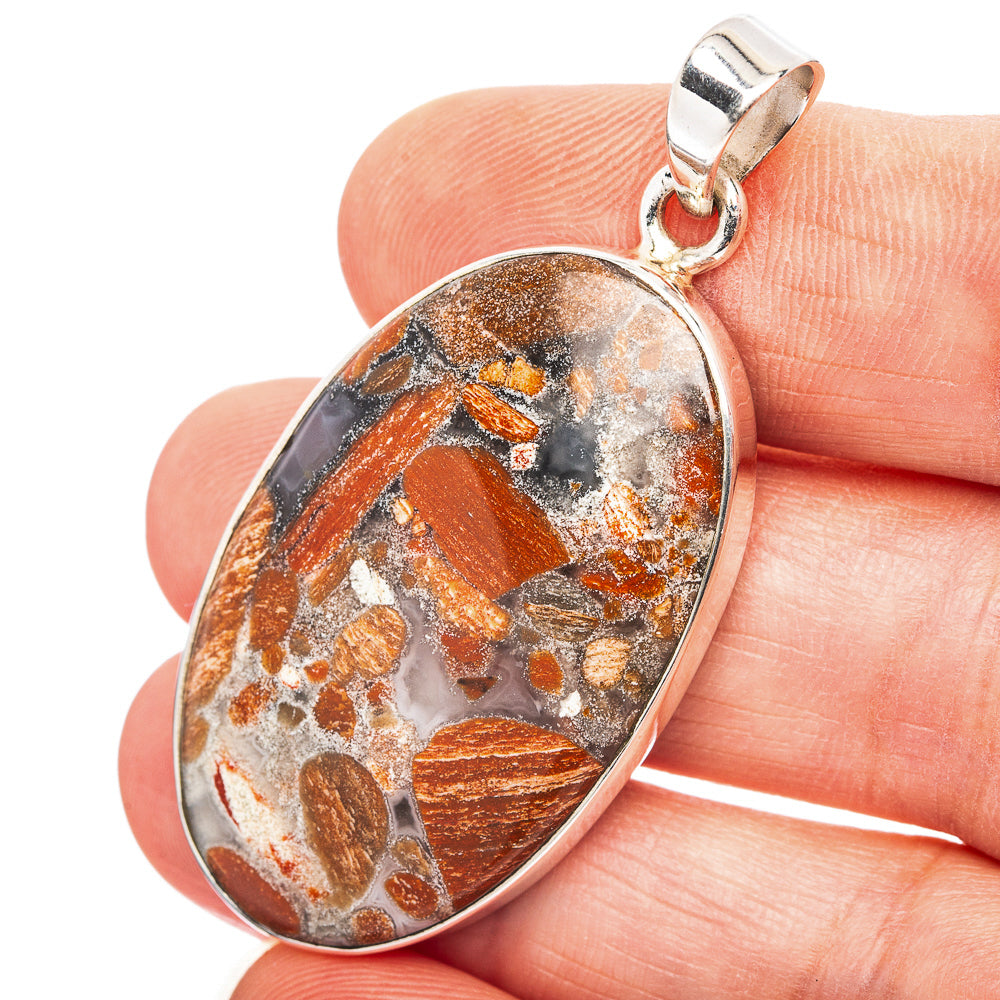Tabu Jasper Pendant 1 7/8" (.925 Sterling Silver)