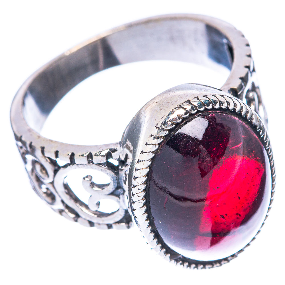 Garnet 925 Sterling Silver Ring Size 6.5 (925 Sterling Silver) R5414