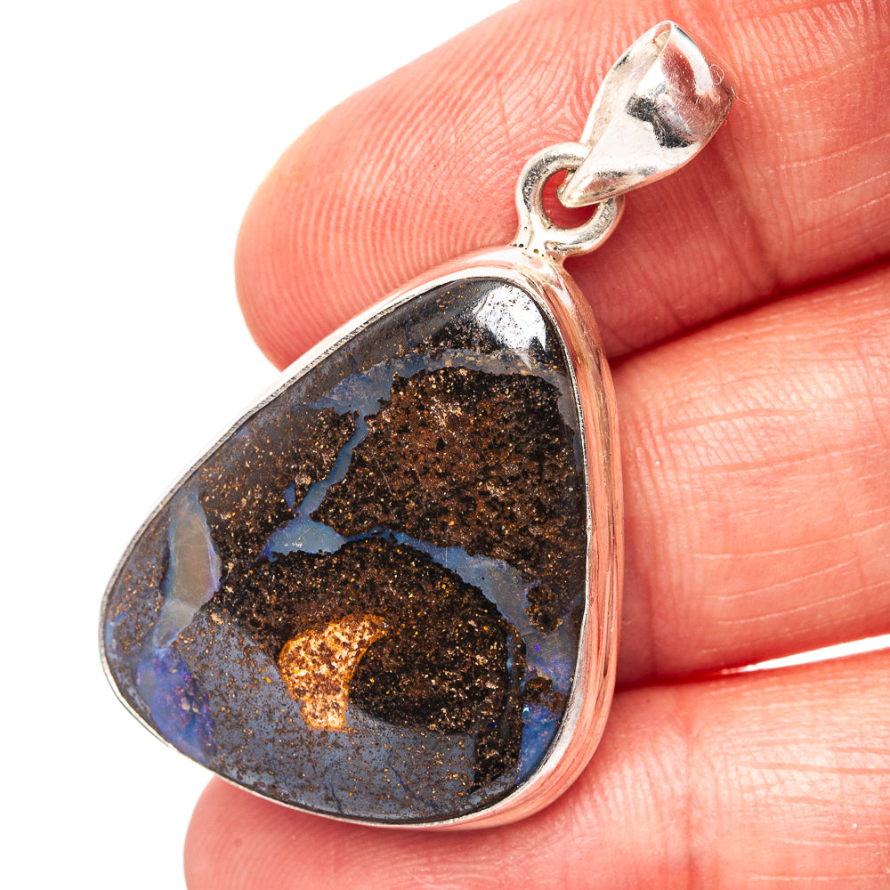 Boulder Opal Pendant 1 5/8" (.925 Sterling Silver)