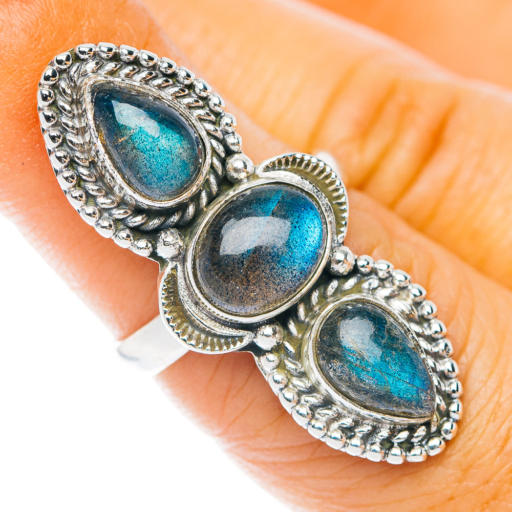 Labradorite Ring Size 6.25 (.925 Sterling Silver)