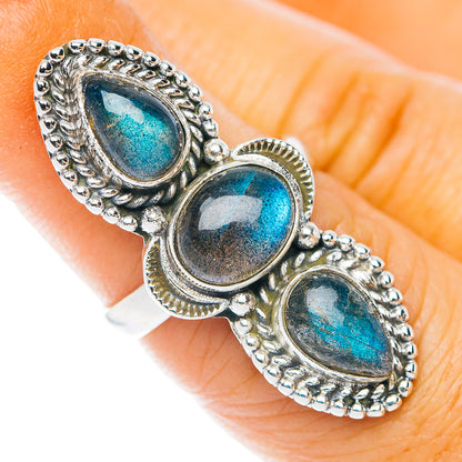 Labradorite Ring Size 6.25 (.925 Sterling Silver)