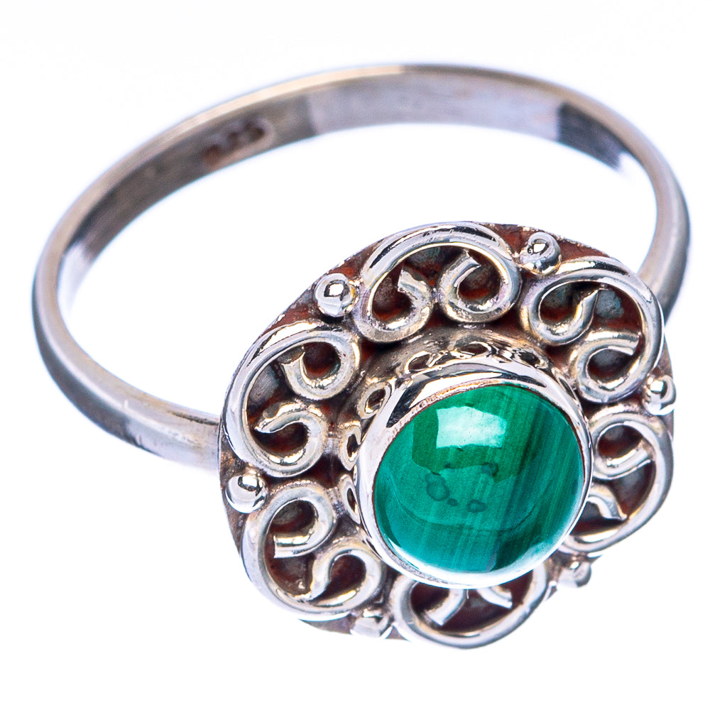 Malachite Dainty Ring Size 5.5 (925 Sterling Silver) R145007