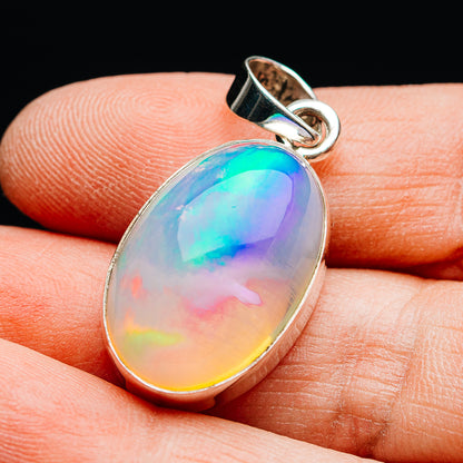 21.5ct Ethiopian Water Opal Pendant 1 1/2" (.925 Sterling Silver)