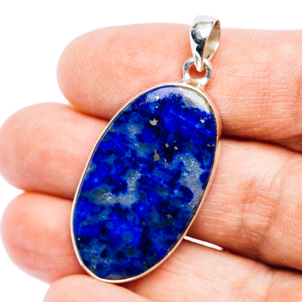 Rare Afghanite Pendant 1 3/4" (.925 Sterling Silver)