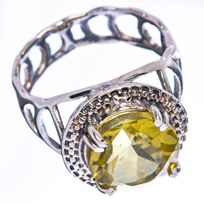 Faceted Citrine Ring Size 8 (925 Sterling Silver) R2359
