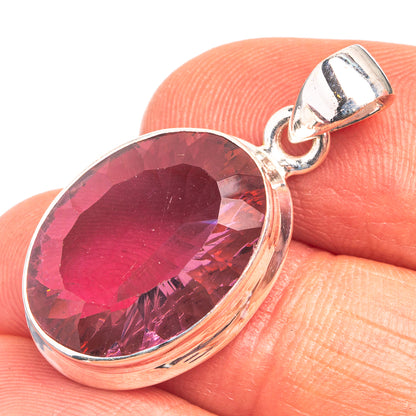 Alexandrite (Lab.) Pendant 1 1/8" (925 Sterling Silver) P38849