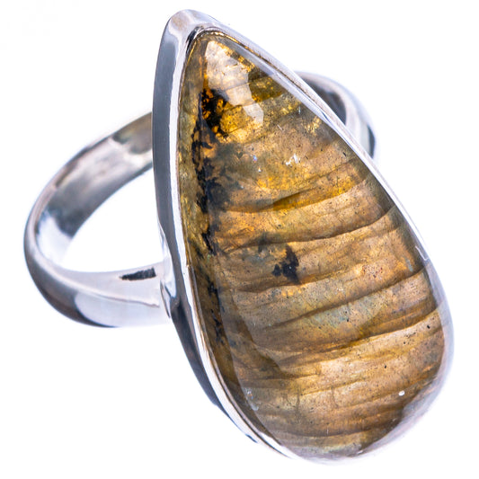 Labradorite Ring Size 6.5 (925 Sterling Silver) R4647