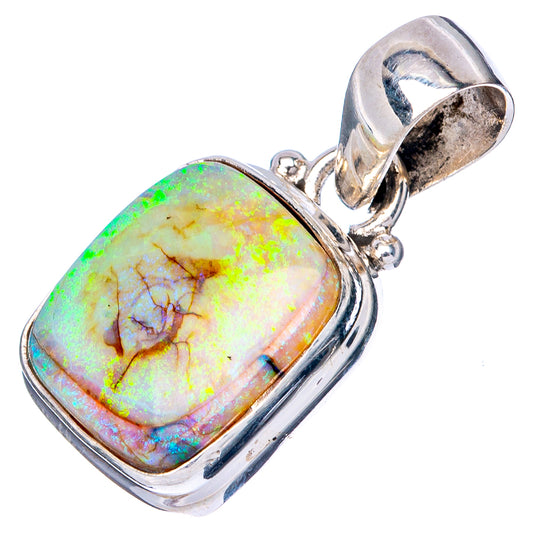 Rare Sterling Opal Pendant 1 1/8" (925 Sterling Silver) P42913