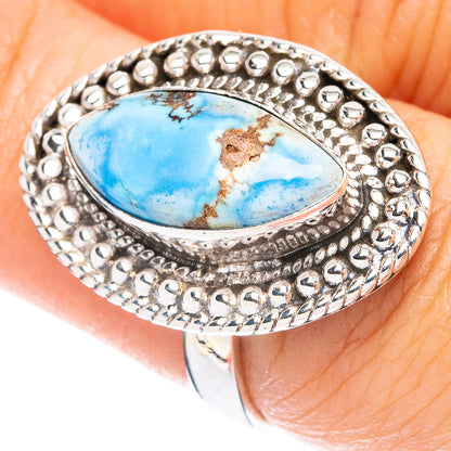 Golden Hills Turquoise Ring Size 6.75 (925 Sterling Silver) R4958