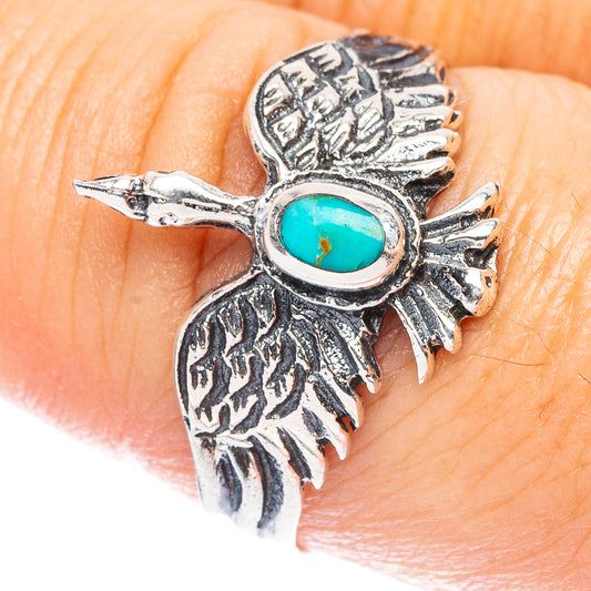 Rare Arizona Turquoise Phoenix Ring Size 8.5 (925 Sterling Silver) R4892