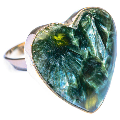 Large Seraphinite Ring Size 8.5 (925 Sterling Silver) RING139981