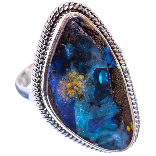 Large Boulder Opal Ring Size 9 (925 Sterling Silver) R141048
