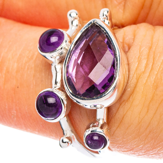 Amethyst 925 Sterling Silver Premium Ring Size 7 (925 Sterling Silver) R6561