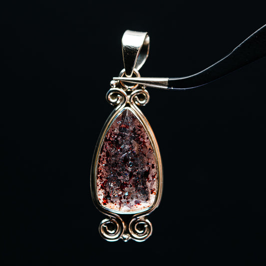 Premium Faceted Lepidocrocite Pendant 1 5/8" (.925 Sterling Silver)