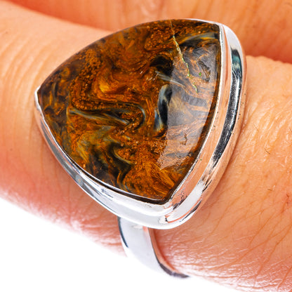 Rare Golden Peitersite Ring Size 8 (925 Sterling Silver) R146644