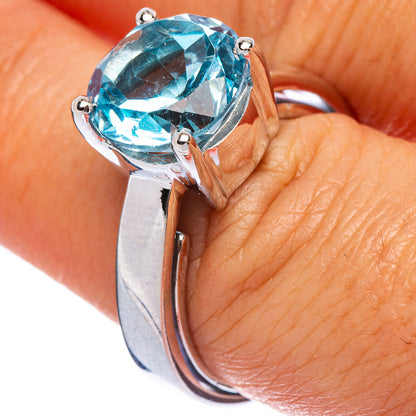 Rare Blue Topaz Ring Size 7.75 (925 Sterling Silver) R145967