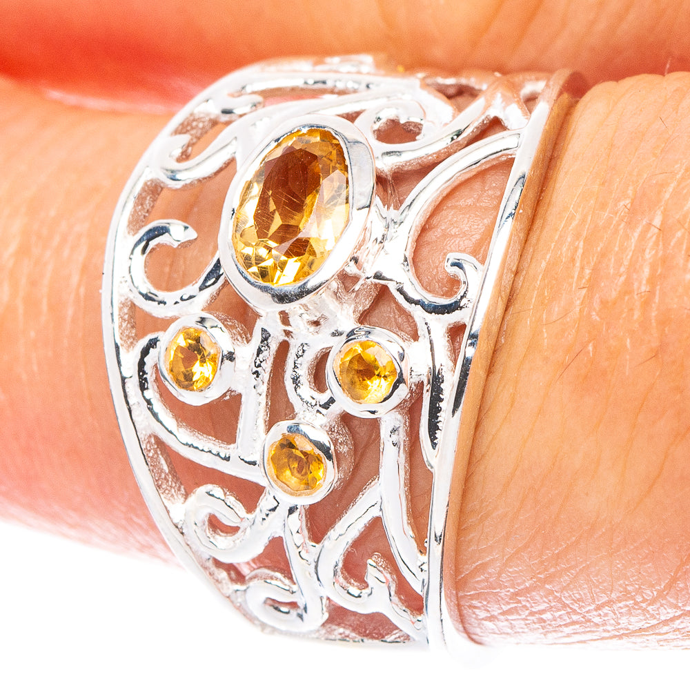 Citrine Ring Size 8 (925 Sterling Silver) R6895