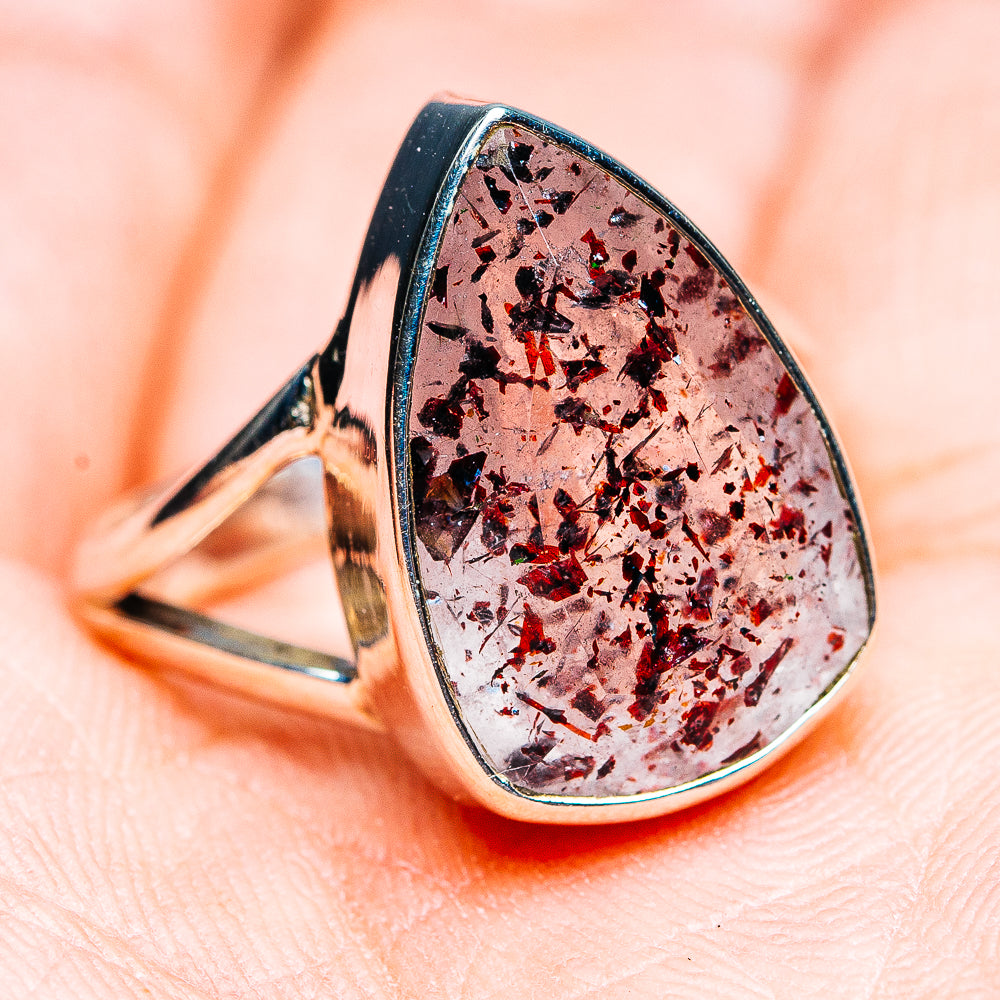 Premium Faceted Lepidocrocite Ring Size 7.5 (.925 Sterling Silver)