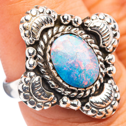Doublet Opal Ring Size 6.75 (.925 Sterling Silver)