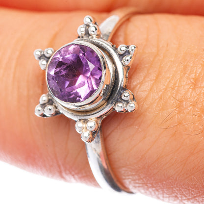 Faceted Amethyst Dainty Ring Size 8 (925 Sterling Silver) R145187