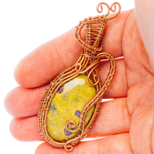 Atlantisite Wire Wrap Pendant 2 7/8" (Copper)