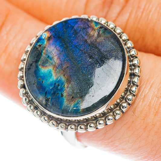 Spectrolite Ring Size 8.75 (German Silver)