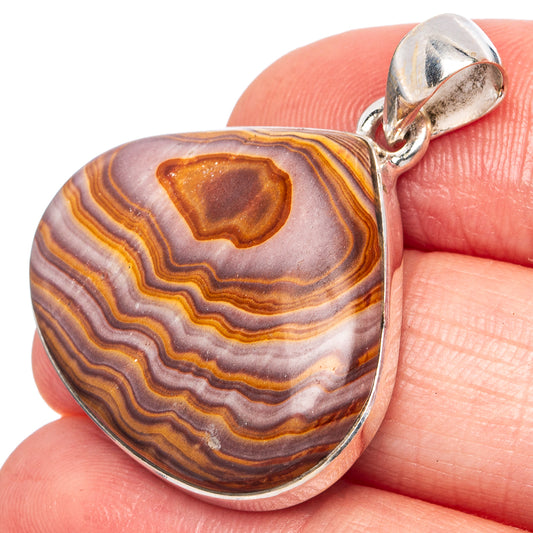 Botswana Agate Pendant 1 1/4" (925 Sterling Silver) P43330