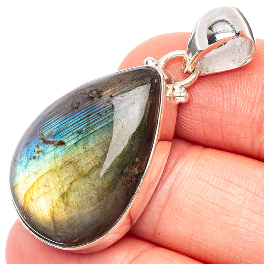 Labradorite Pendant 1 5/8" (925 Sterling Silver) P43887