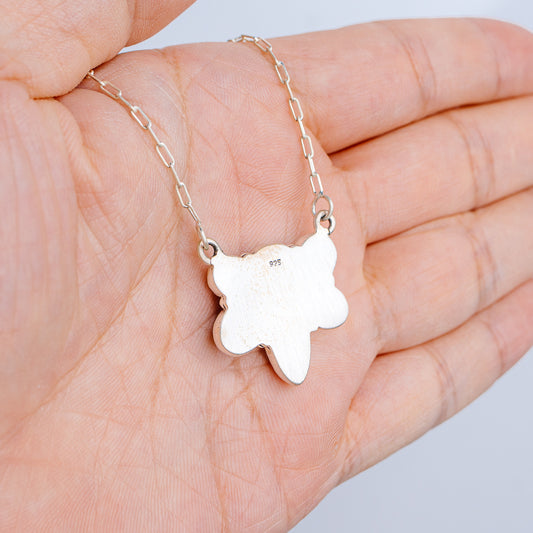 Sterling silver .925 chain necklace with bear-shaped pendant