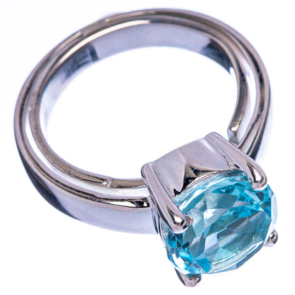 Rare Blue Topaz Ring Size 7.75 (925 Sterling Silver) R145916