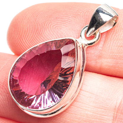 Faceted Color Change Alexandrite (Lab.) Pendant 1 1/8" (925 Sterling Silver) P39329