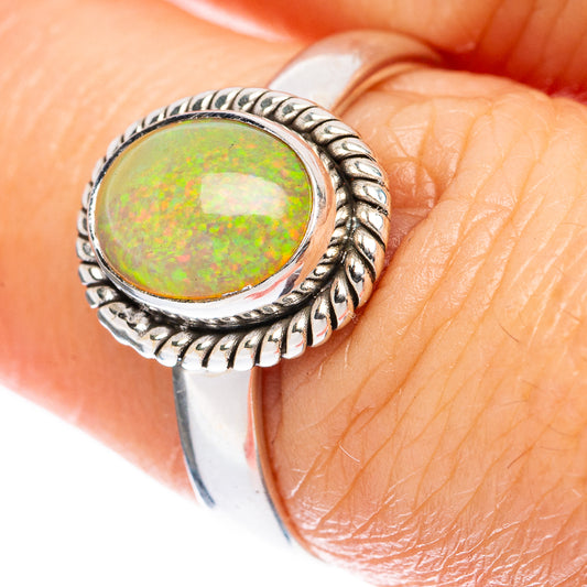 Rare Ethiopian Opal Ring Size 7.25 (925 Sterling Silver) R1916