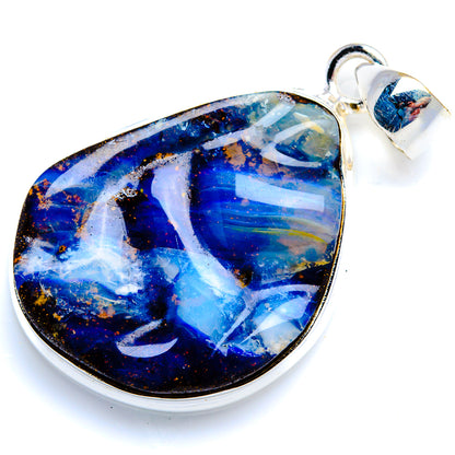 Boulder Opal 925 Sterling Silver Pendant 1 1/2" (925 Sterling Silver) PD38411