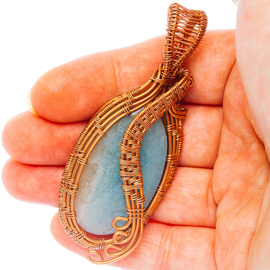 Trolleite Wire Wrap Pendant 2 7/8" (Copper)