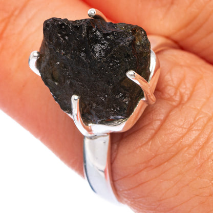 Rare Czech Moldavite Ring Size 8 (925 Sterling Silver) R145603