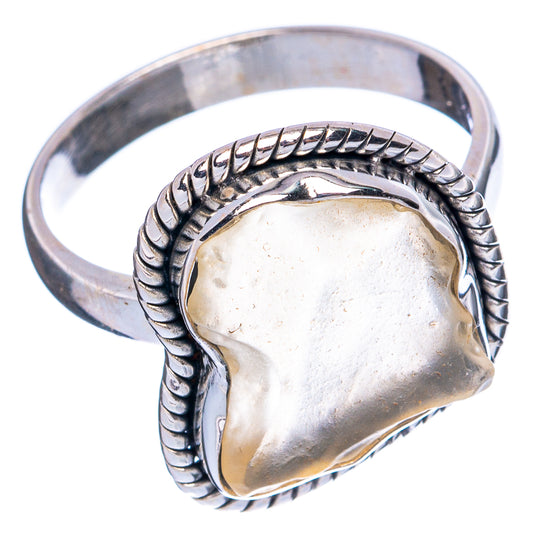 Natural Libyan Desert Glass  Ring Size 9 (925 Sterling Silver) R4875