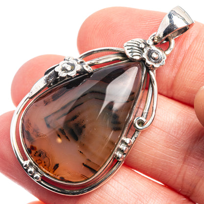 Monanta Agate Pendant 1 3/4" (925 Sterling Silver) P39012
