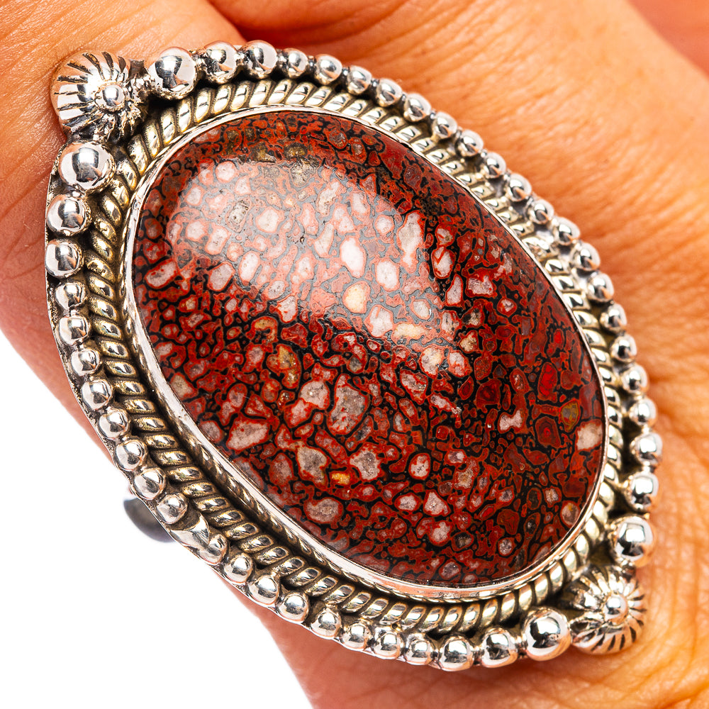 Premium Dinosaur Bone Ring Size 10 (.925 Sterling Silver)