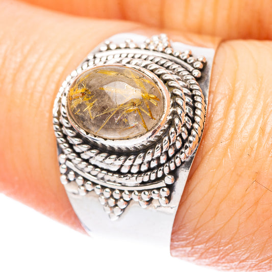 Rutilated Quartz Ring Size 8 (925 Sterling Silver) R3964