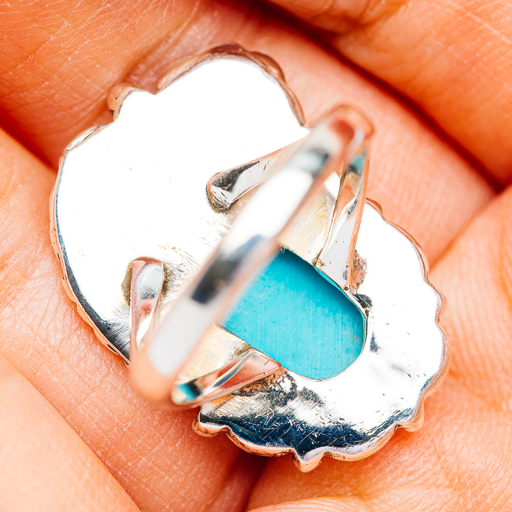 Southwestern Style Kingman Turquoise Ring Size 6 (.925 Sterling Silver)