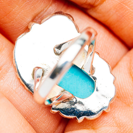 Southwestern Style Kingman Turquoise Ring Size 6 (.925 Sterling Silver)