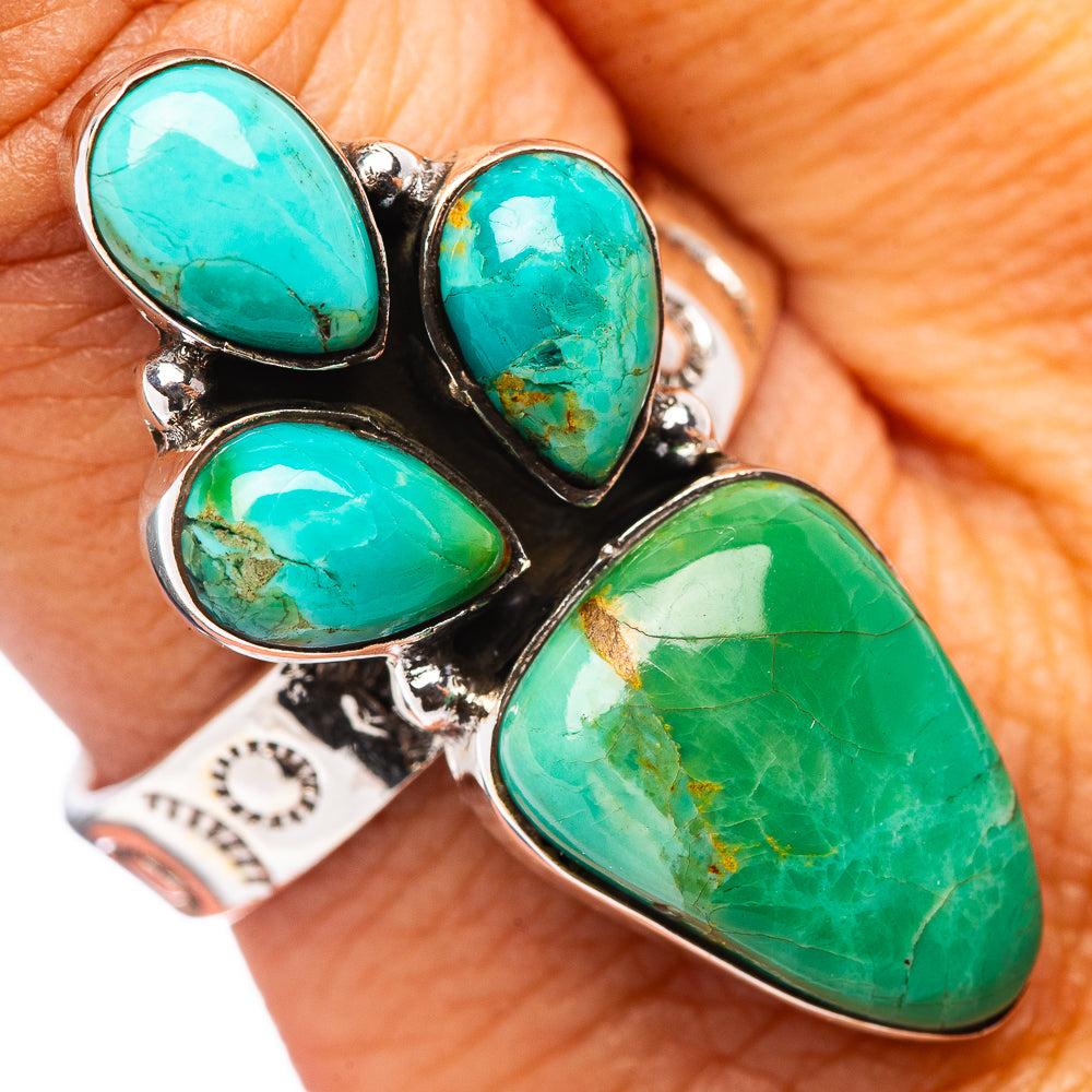 Exclusive Mohave Turquoise Ring Size 8 Adjustable (.925 Sterling Silver)