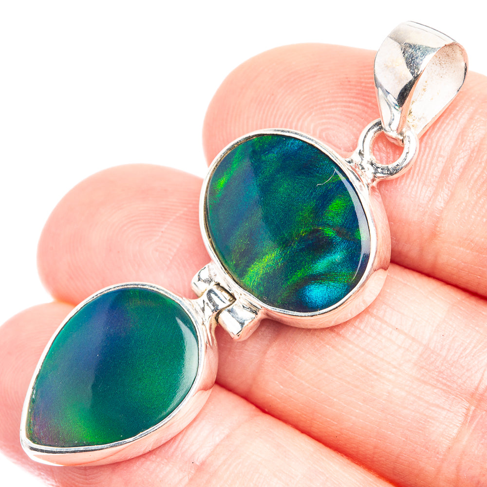 Aura Opal Pendant 1 3/4" (925 Sterling Silver) P39279