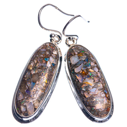 Brecciated Ethiopian Opal 925 Sterling Silver Earrings 1 3/4"