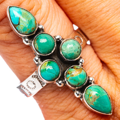 Exclusive Mohave Turquoise Ring Size 9 Adjustable (.925 Sterling Silver)
