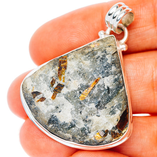 Astrophyllite Pendant 1 3/4" (.925 Sterling Silver)